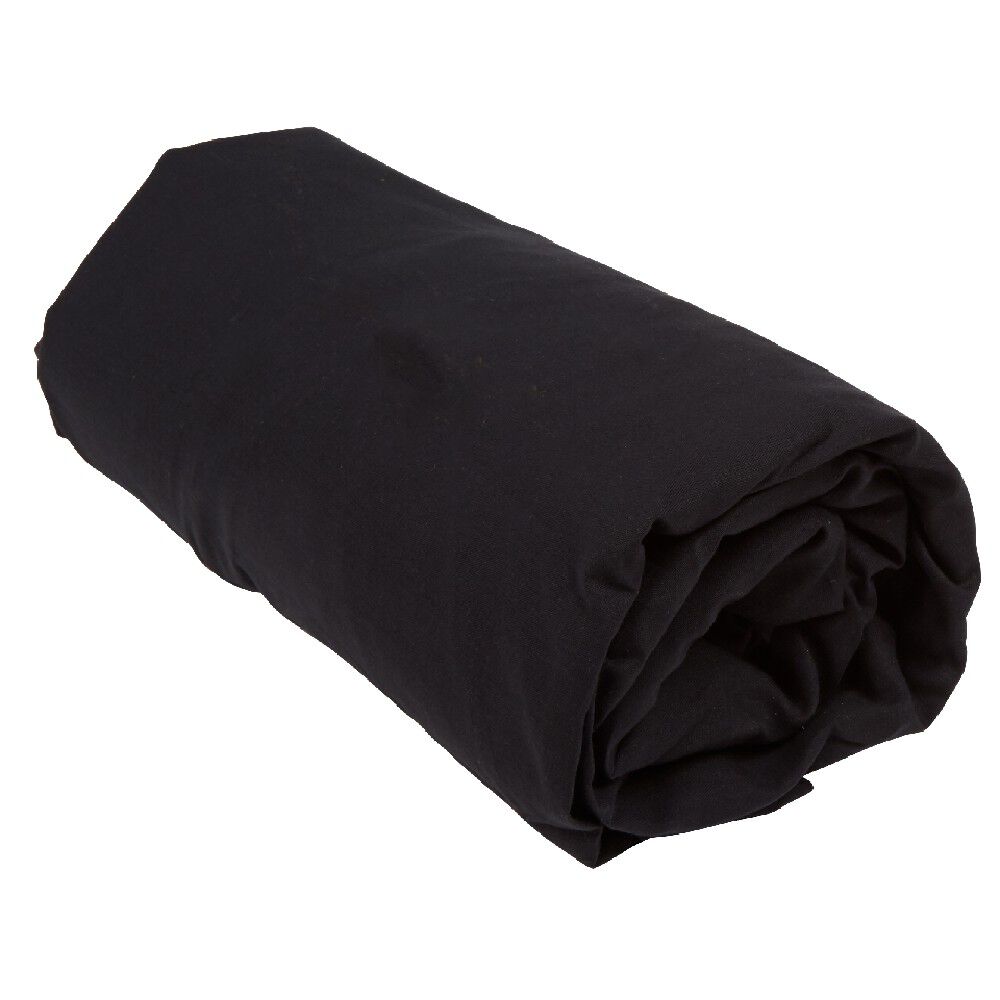 Drap housse uni noir 2 personnes 140x190cm