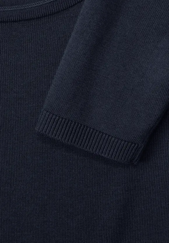 U-Boot Ausschnitt Pullover - deep blue