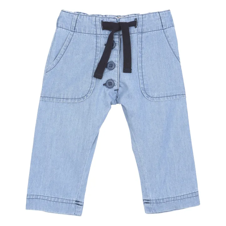 Emile et Ida Pantalon Chambray | Bleu jean