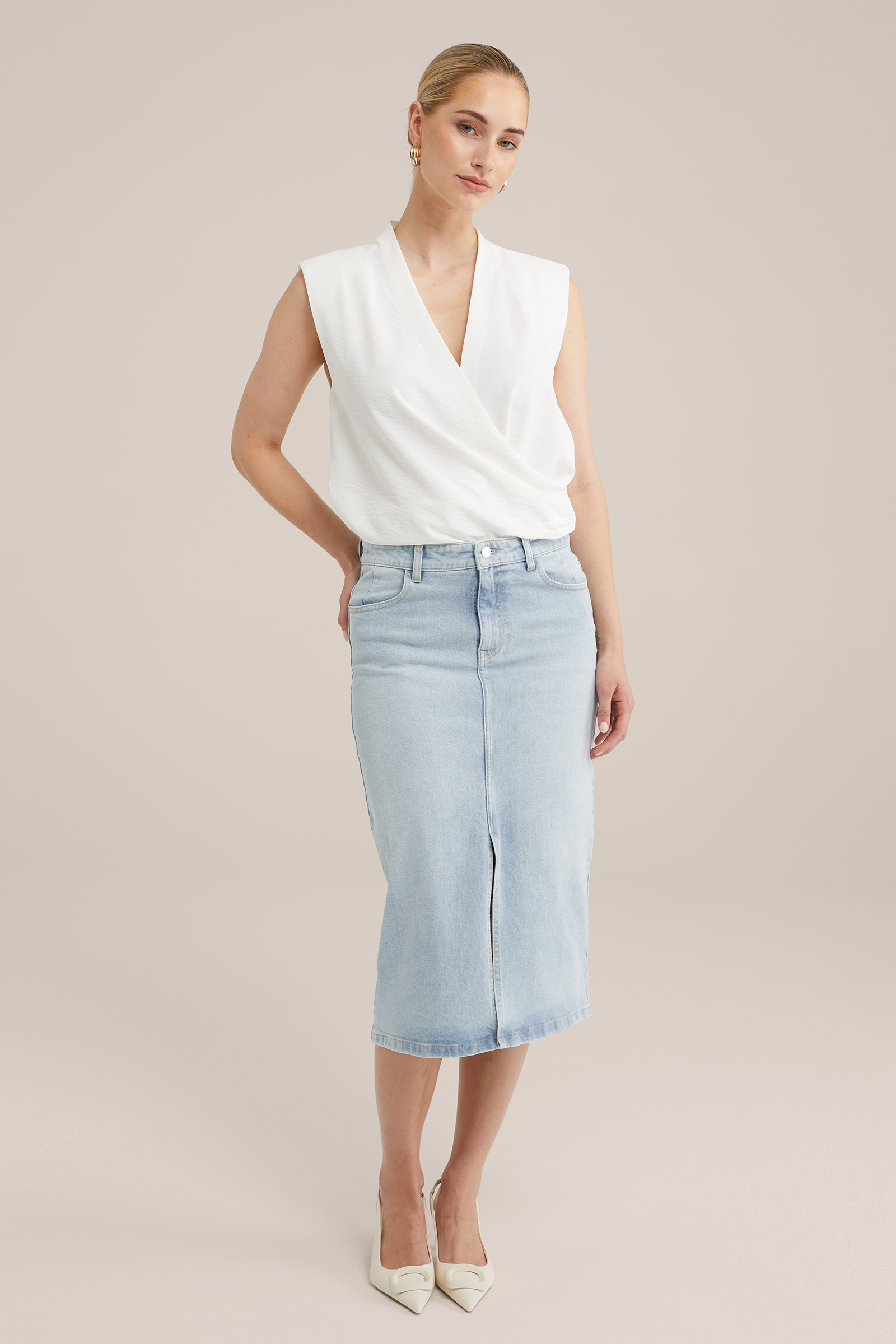 overslagtop WE Fashion Wit