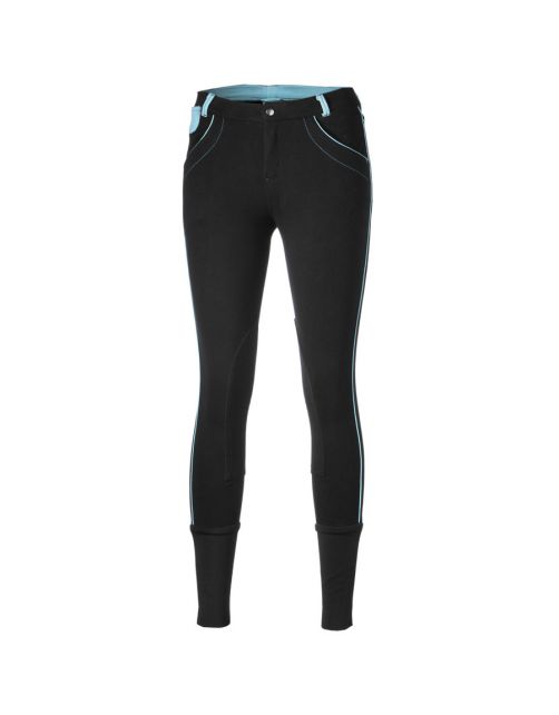 P3-Wear Rijbroek Dames Zwart&Aqua - Ruiterkleding