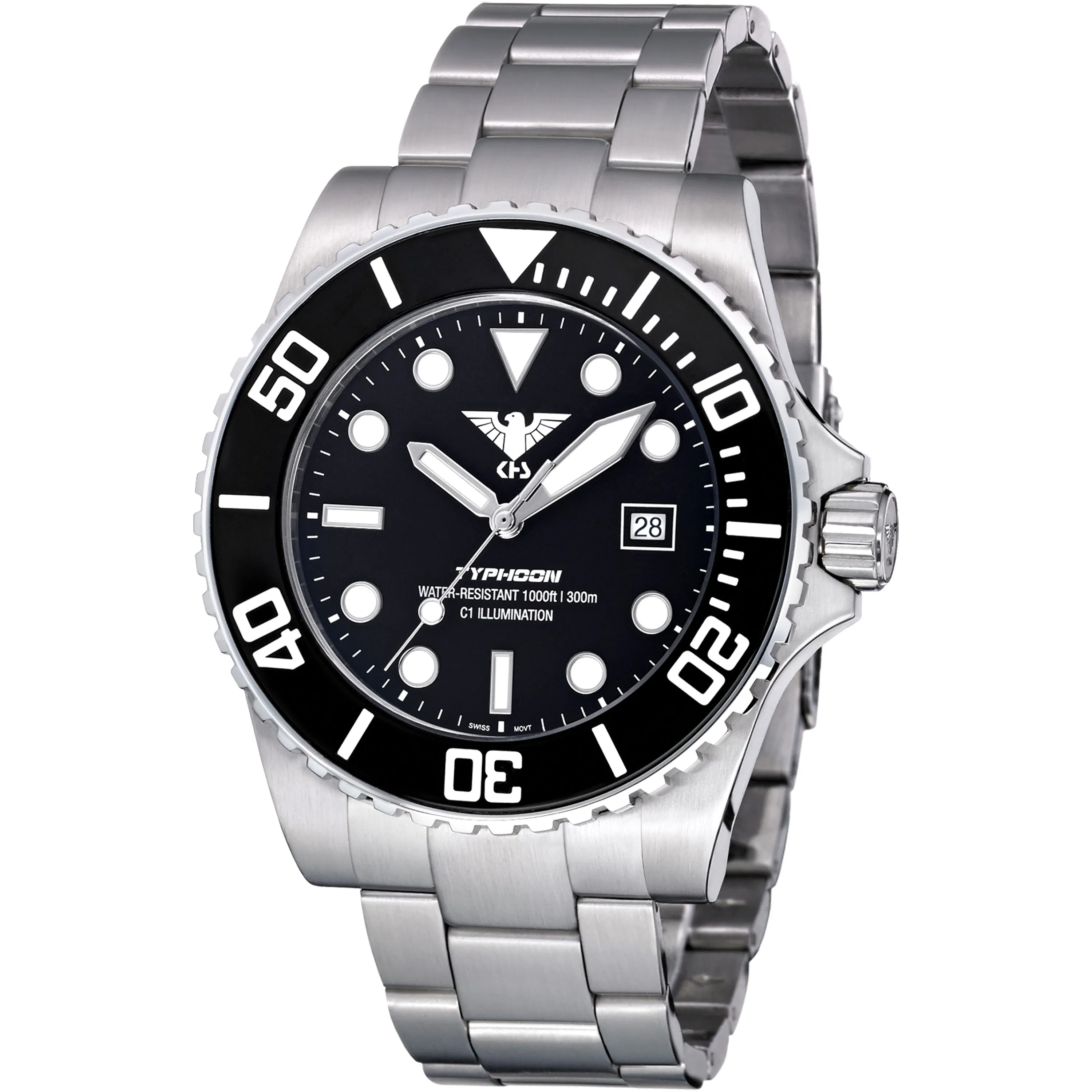KHS -  Armbanduhr Typhoon Steel Stahlband