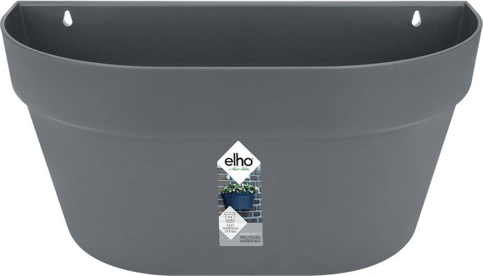 Elho muur bloempot Loft Urban antraciet 39,3 x 19,8 x 18,8 cm