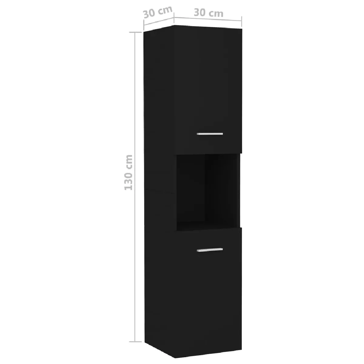 vidaXL Ensemble meuble salle de bain Noir