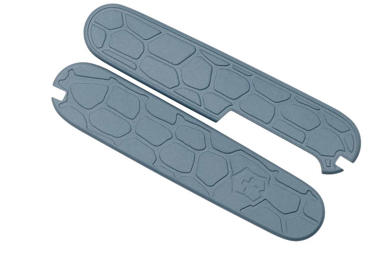 Lex Custom Victorinox 91 mm Scales V91LH326 Lizard Polar Blue Titanium, handgreepschalen