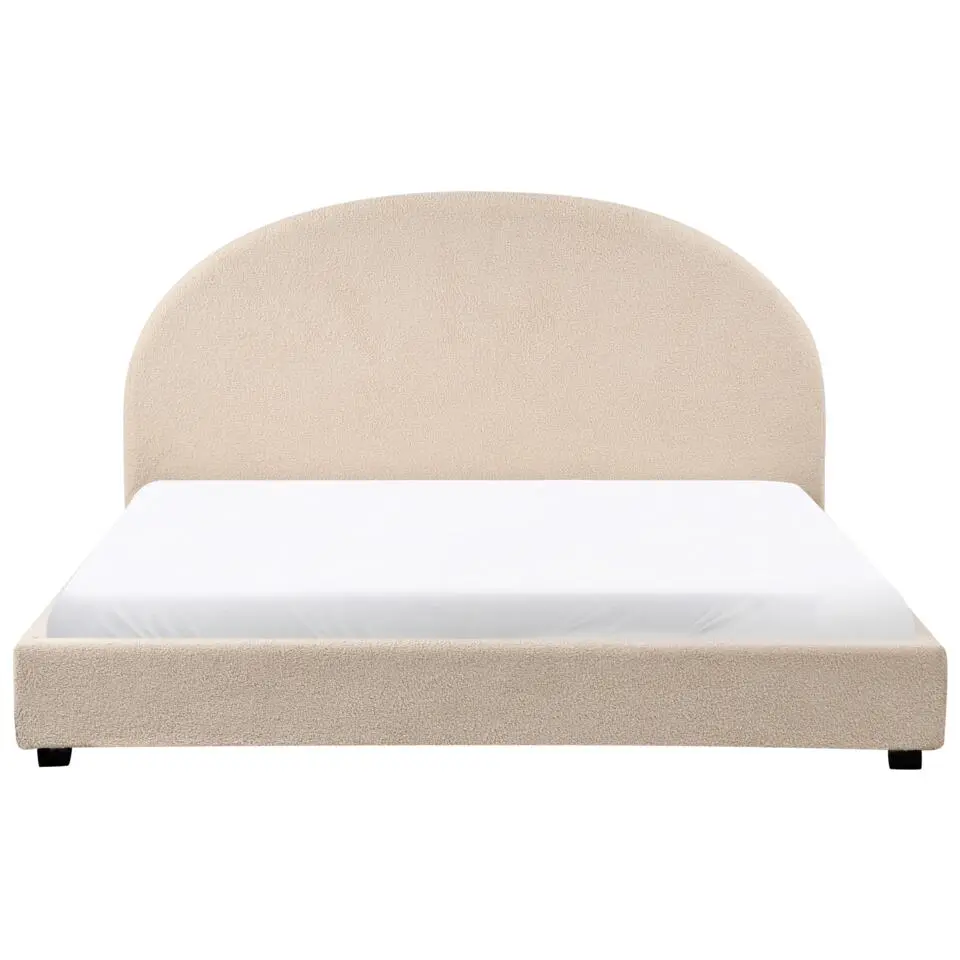 VAUCLUSE - Tweepersoonsbed - Beige - 180 x 200 cm - Bouclé