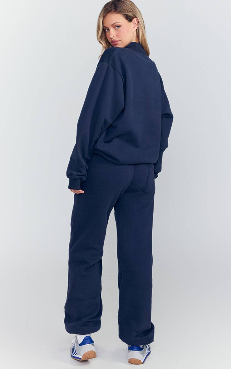 Bleu Marine Pantalon De Jogging À Bas Resserrés