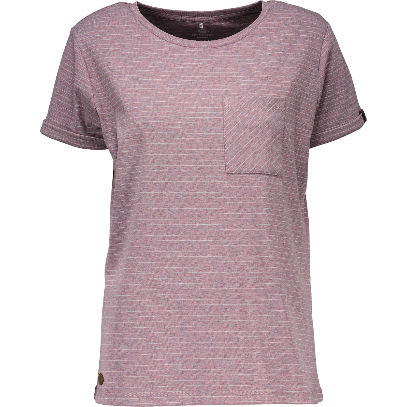 Belowzero Damen-T-Shirt Streifen S, lila