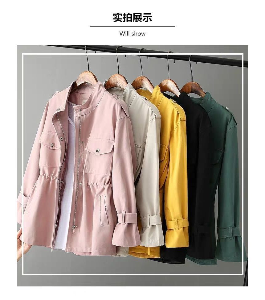 Lewwe - Trenchcoat met enkele rij knopen