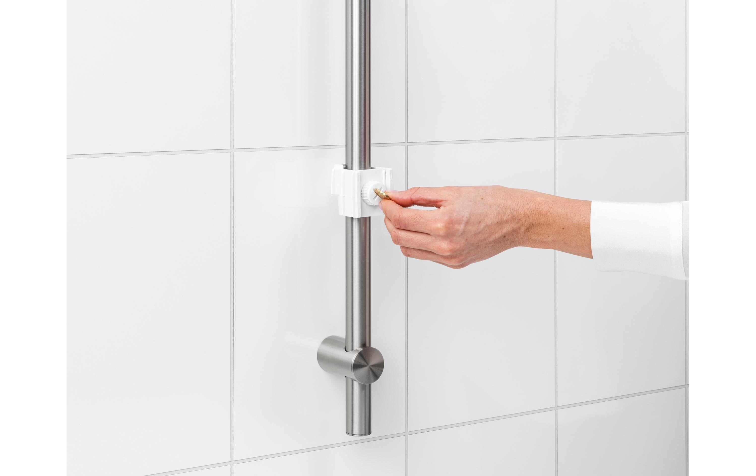 Duschmittelhalter ReNew 13.3 x 24.4 cm, WeissDuschablage mit einfacher Montage
