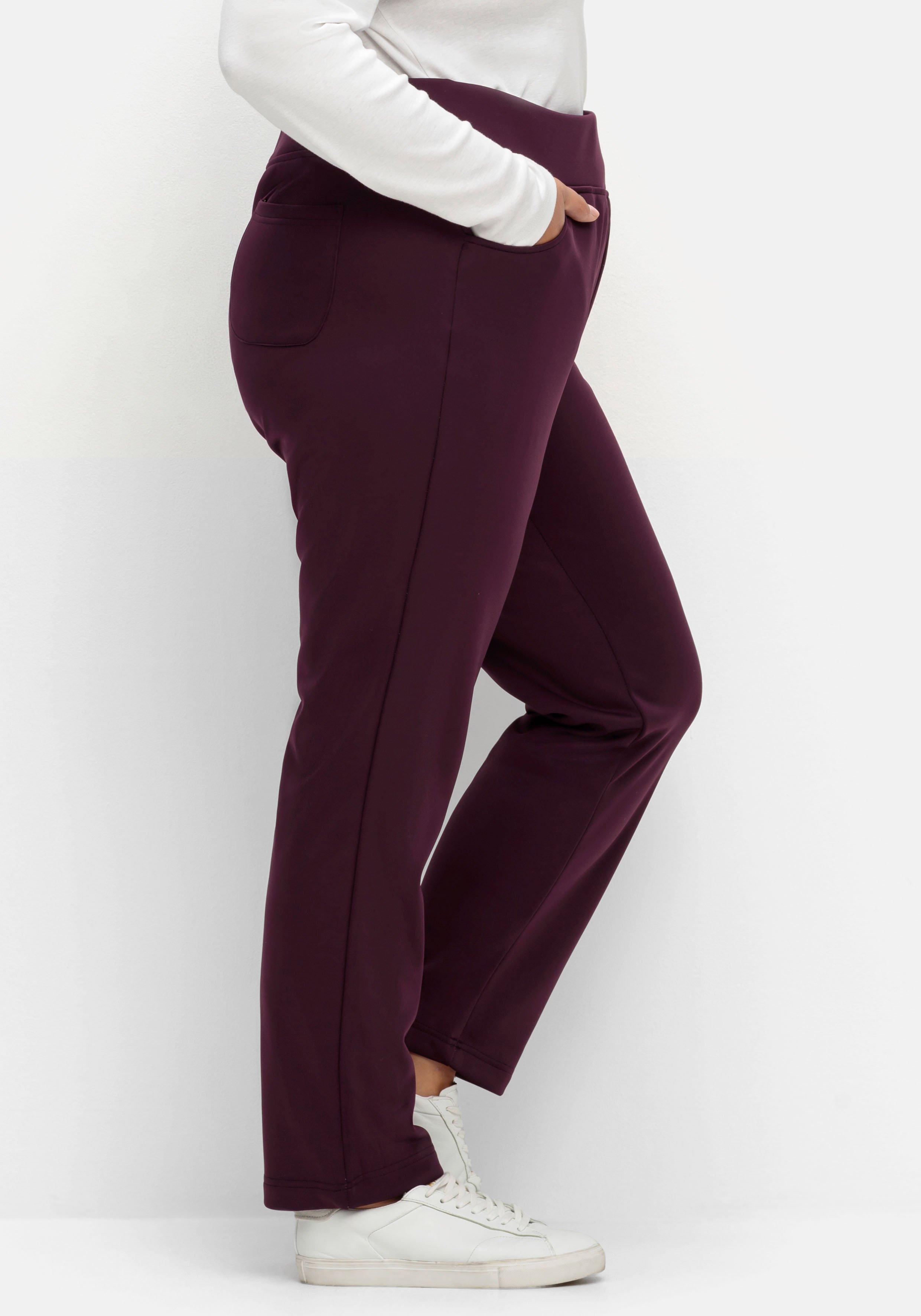 Leicht glänzende Schlupfhose mit Fleece-Innenseite