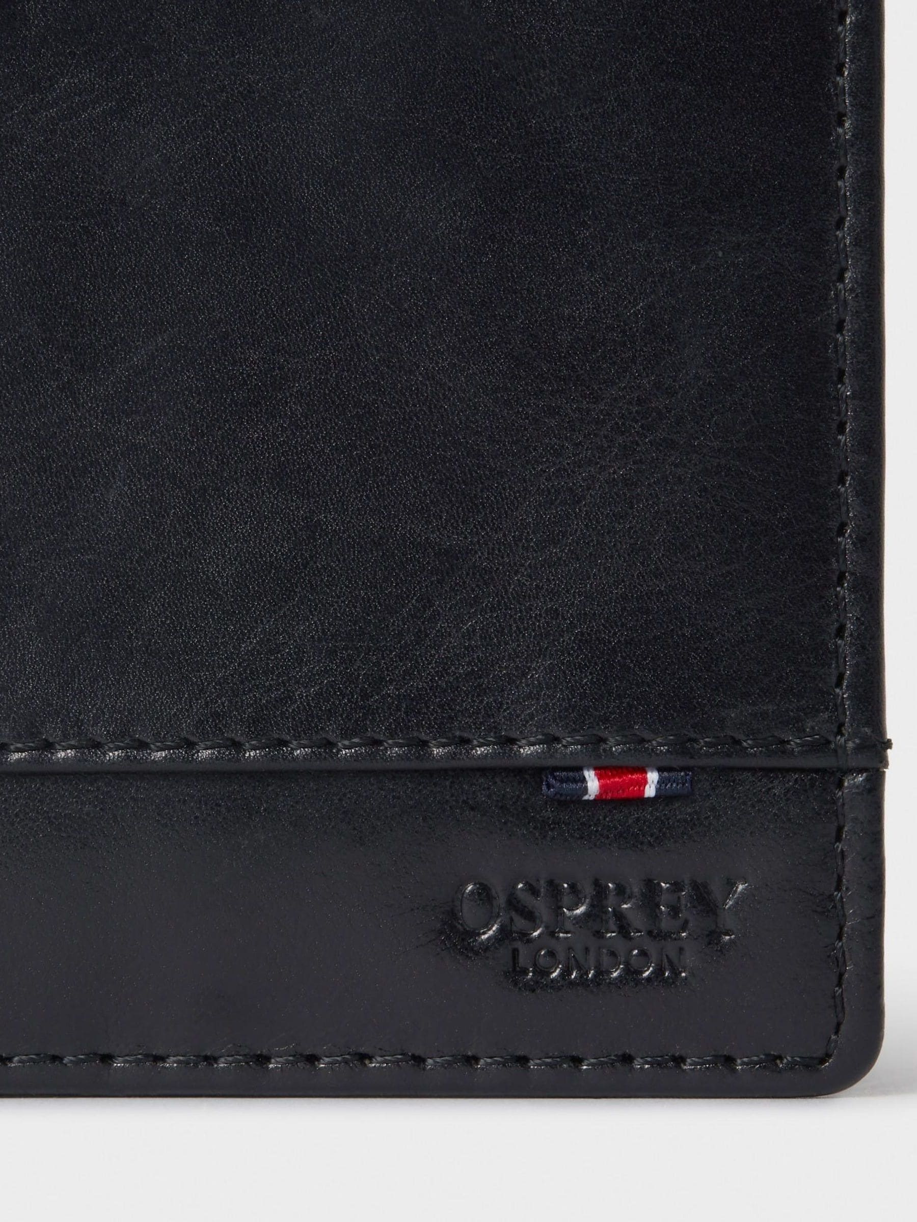 Zwart - Osprey London The London Leather Small Billfold Card Holder