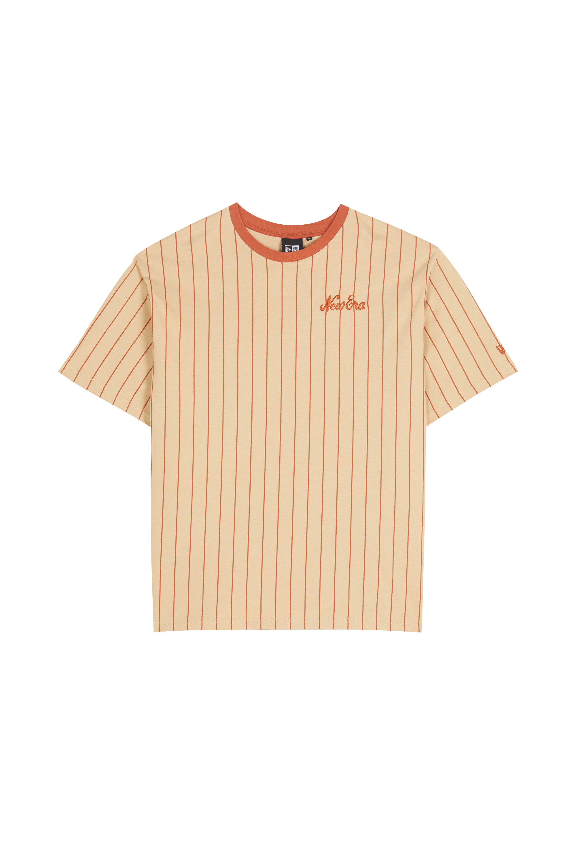 NEW ERA T-SHIRT PINSTRIPE OS Beige