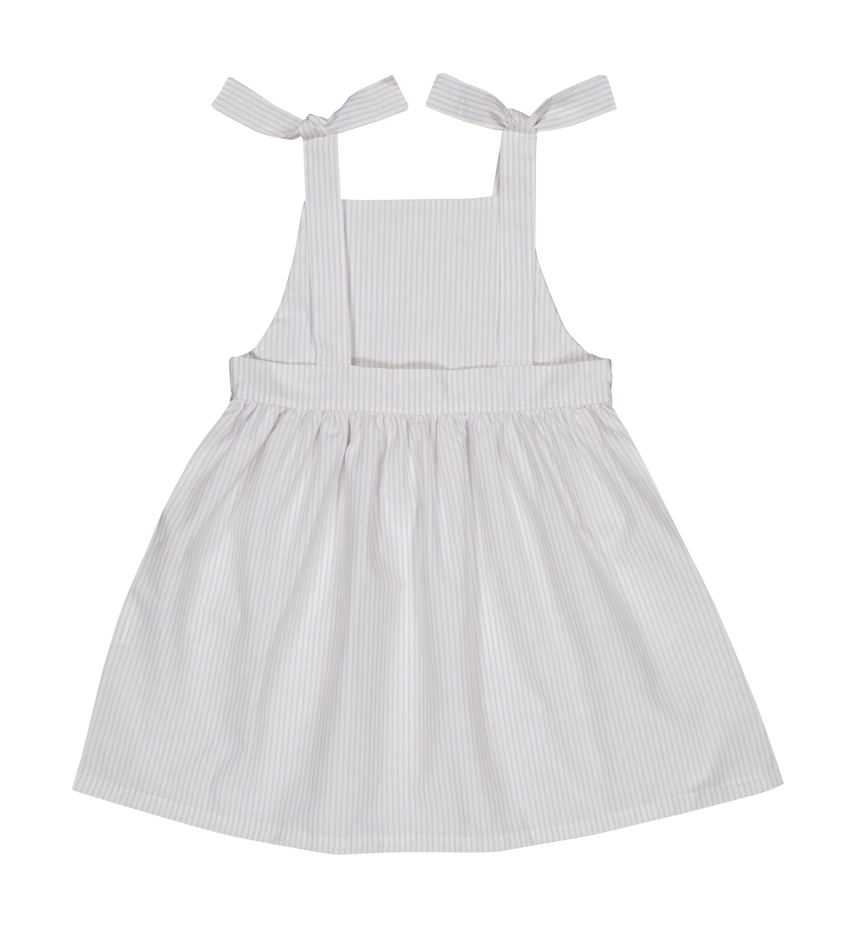 MARCELLE - Robe courte rayée en coton bio| Blanc
