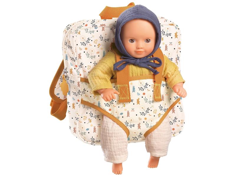 DJECO Puppenzubehör Pomea: Tragerucksack Rucksack mit Puppentrage