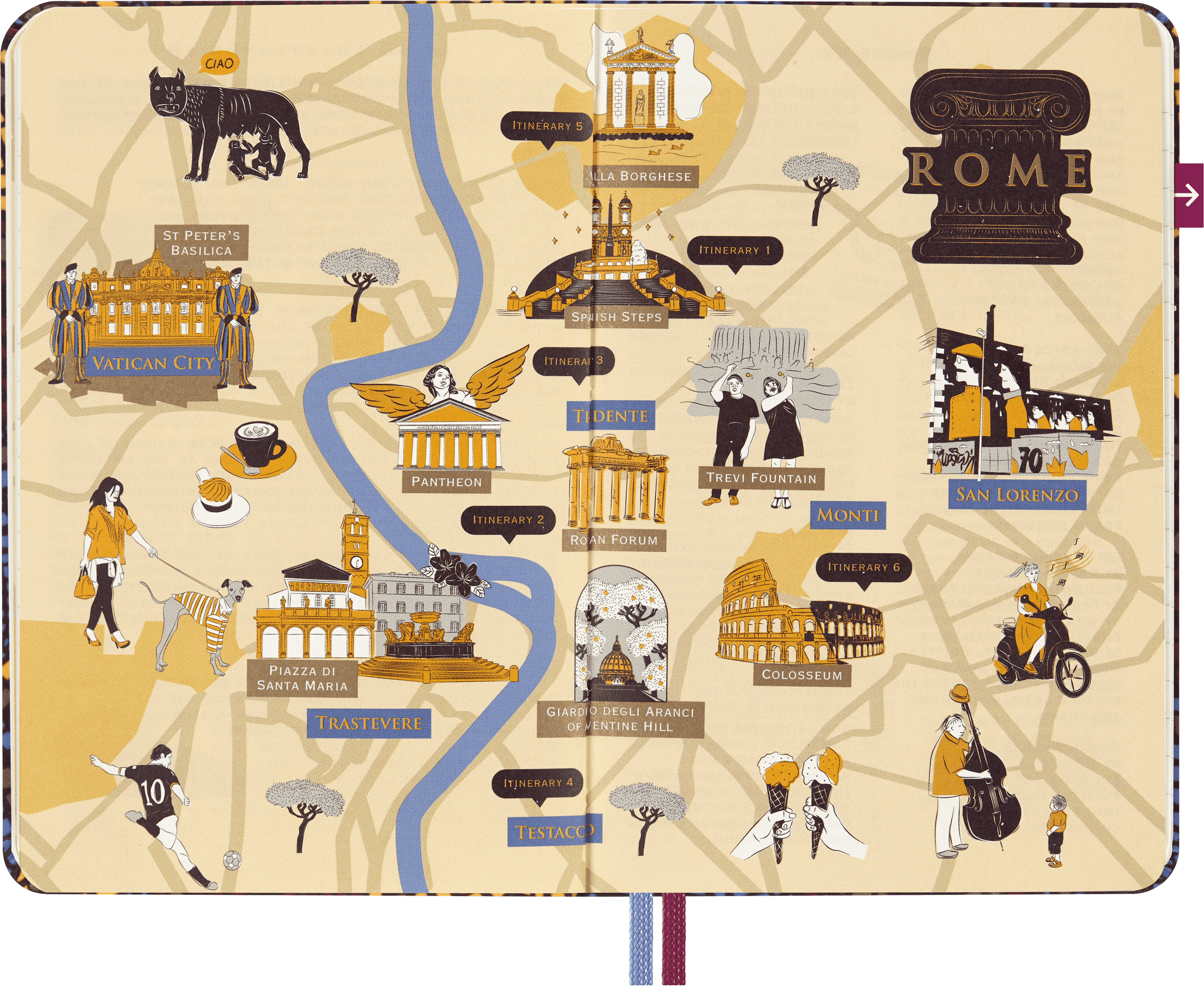 Rome Travel Guide LUXE x Moleskine Rome City Notebook, Hard Cover