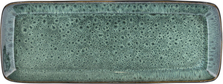 BITZ Serveringsfad rektangulært 38 x 14 cm Sort/Grøn Sort/grøn