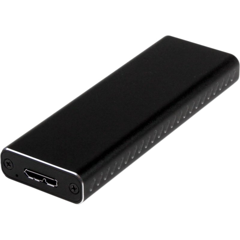 StarTech.com Boîtier Aluminium M.2 SSD vers USB 3.0 (5Gbps) avec UASP - Noir - M.2 NGFF SATA avec Clé B & Clé B+M - Boîtier Externe M.2 Portable - Non Compatible avec NVMe / AHCI