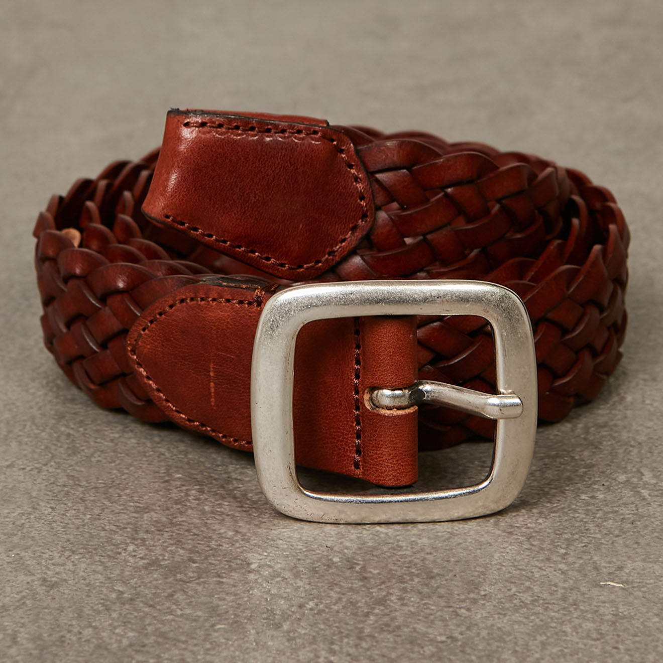Hartford Ceinture en Cuir Tressée marron