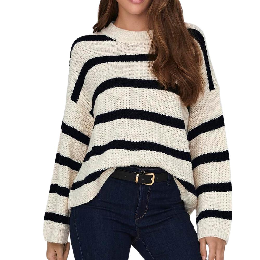JDY Pull Blanc/Noir Femme JDY Stripe Pullover