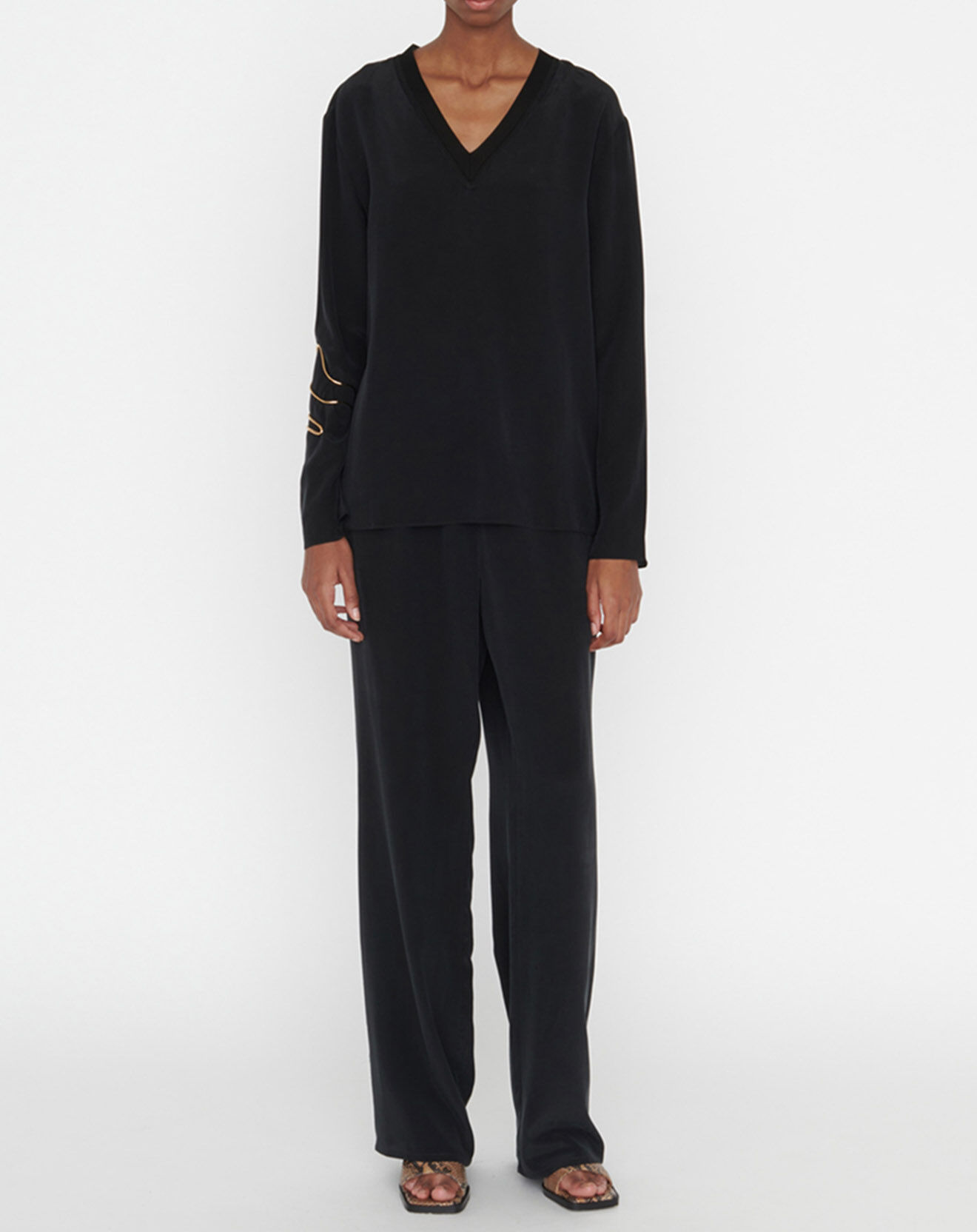 Zapa Blouse 100% Soie Teodore noire