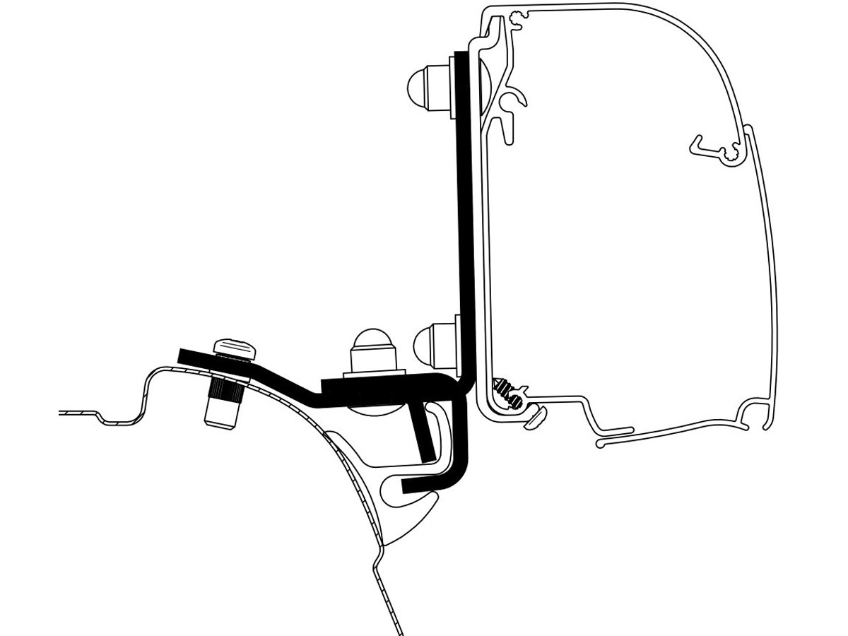 Thule adapter 4200 VW T5/T6 Brandrup Top rail