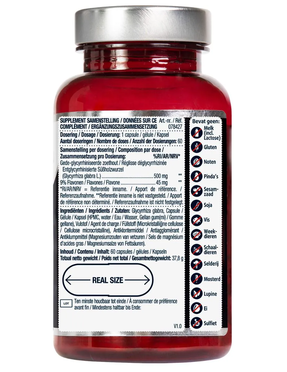 100% Zoethout DGL 60 capsules