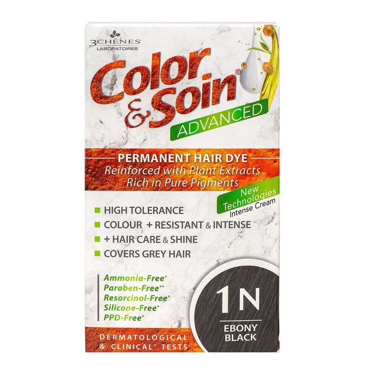 Color & soin coloration permanente 1N noir ébène
