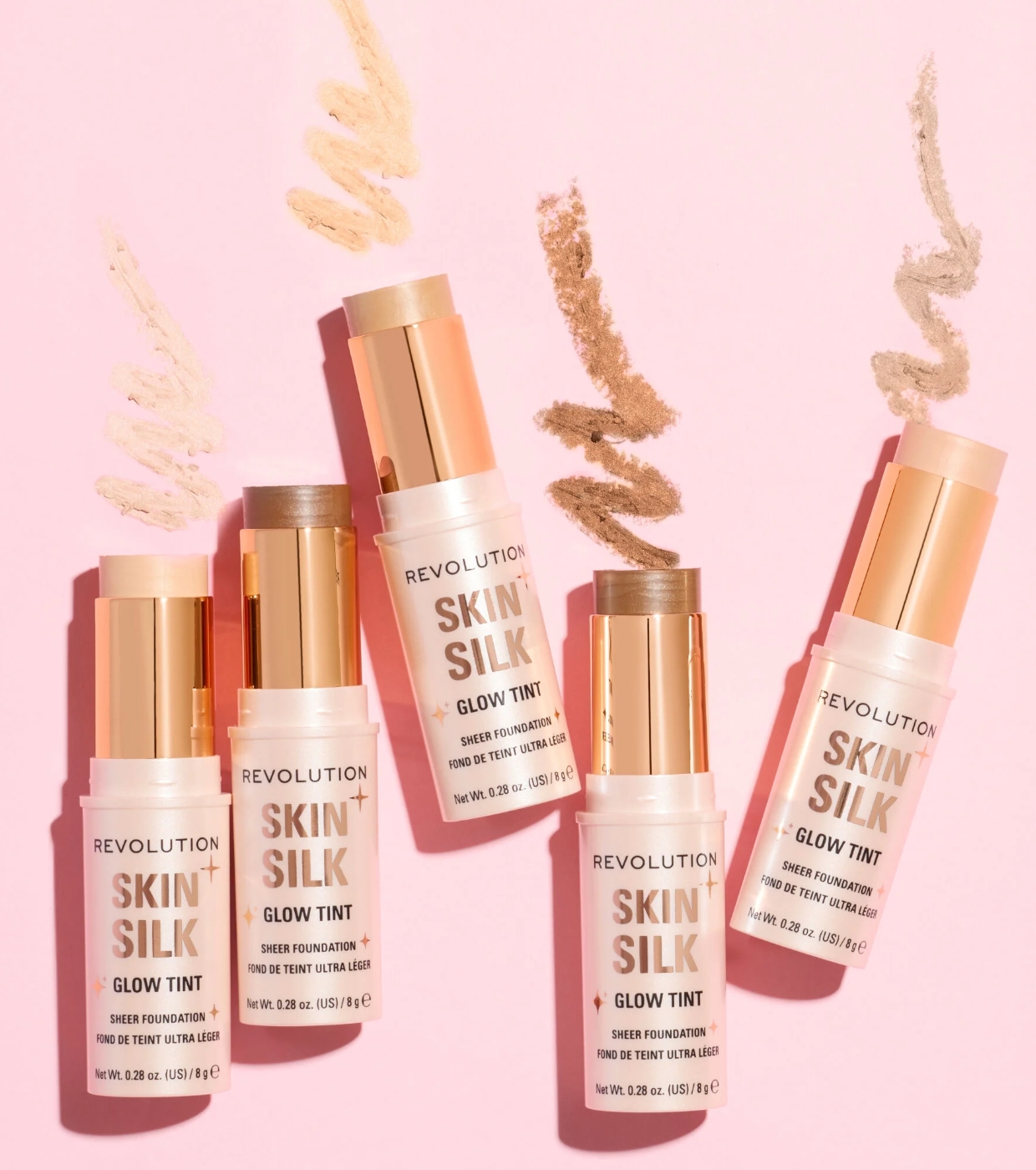 Makeup Revolution - Base de maquiagem em bastão Skin Silk Glow Tint Sheer Foundation - Medium Neutral
