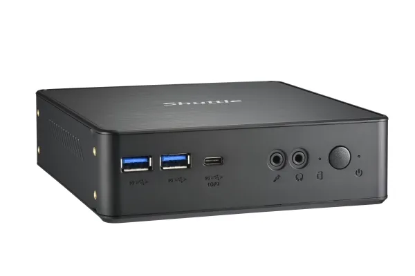 Shuttle XPC nano NC40U5 - Barebone - mini PC 1 x Core i5 1235U / op til 4.4 GHz - RAM 0 GB - UHD Graphics 620 - Gigabit Ethernet - sort