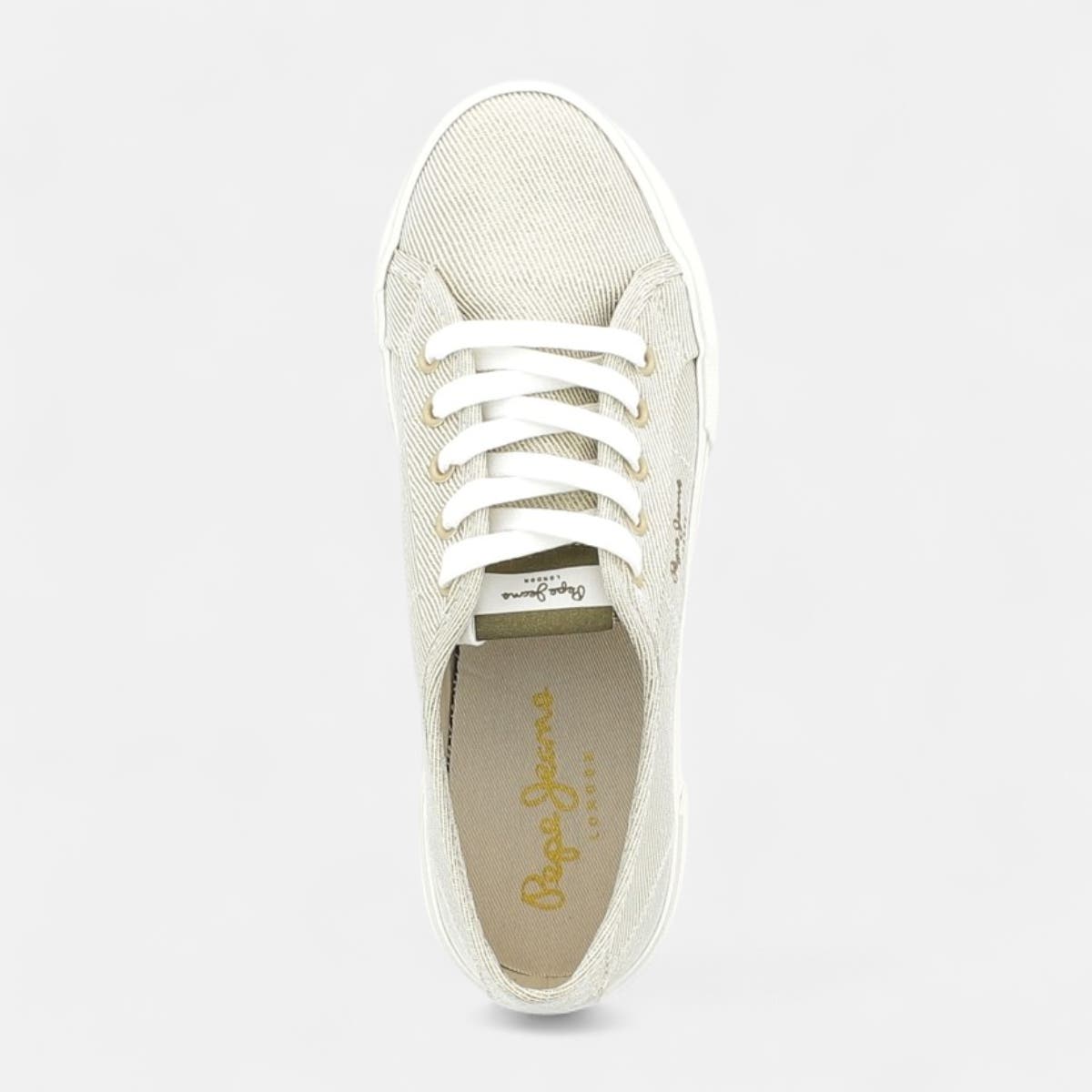 Baskets en toile Femme or
