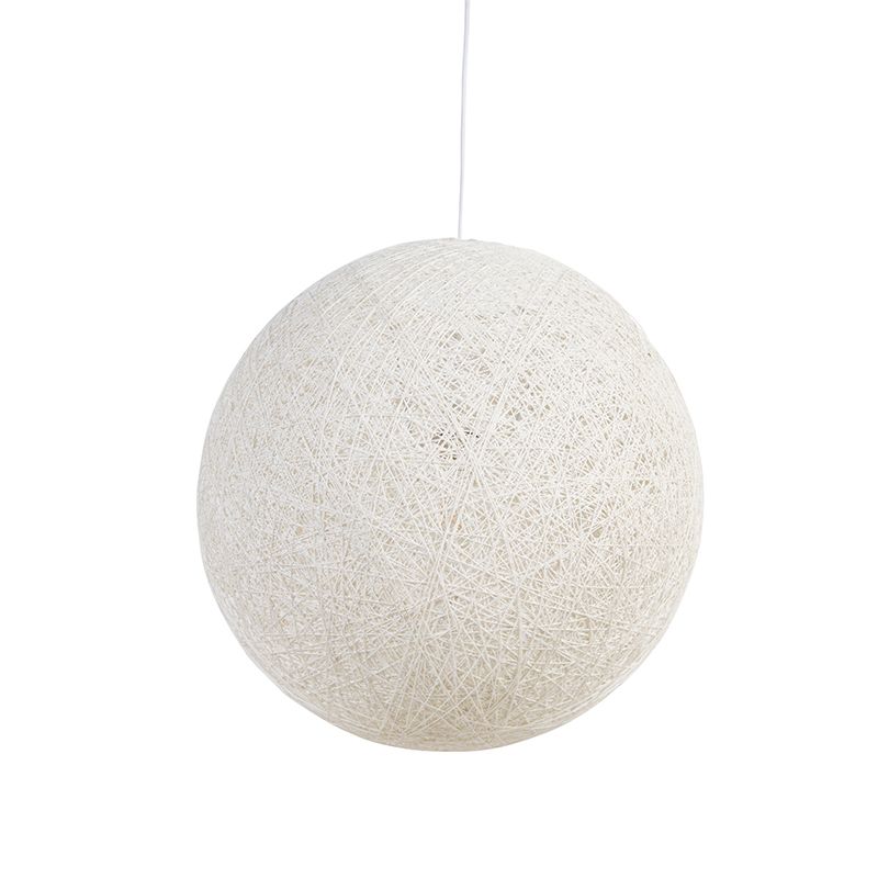 Landelijke hanglamp wit bol 60cm - Corda