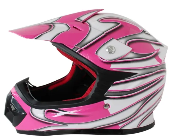 Børne Crosser Hjelm Pink Str. XL