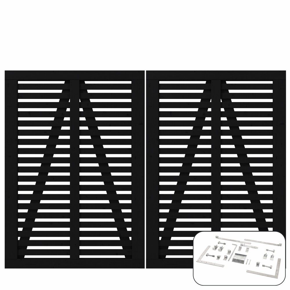 DOBBELPORT PLUS HARMONI 200X140CM SVART