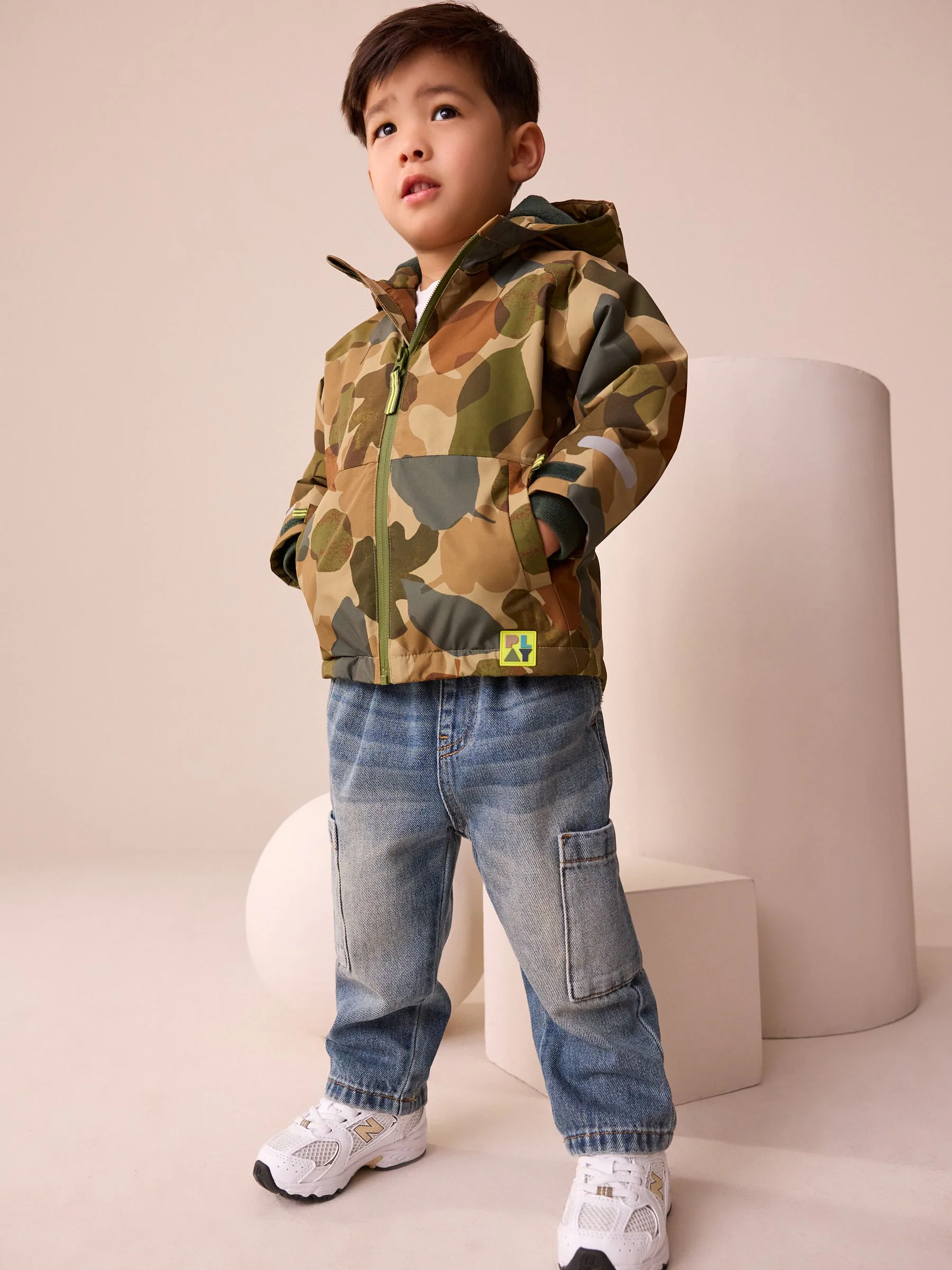 Kaki camouflage - Waterdichte warme gewatteerde jas (3 mnd - 7 jr)