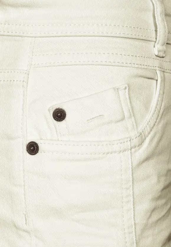 Casual Fit Cargojeans - cream white washed
