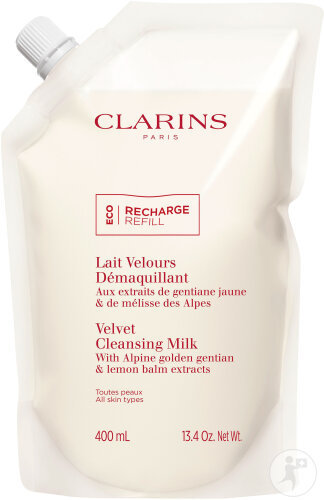 Clarins Lait Velours Démaquillant Toutes Peaux Recharge 400ml