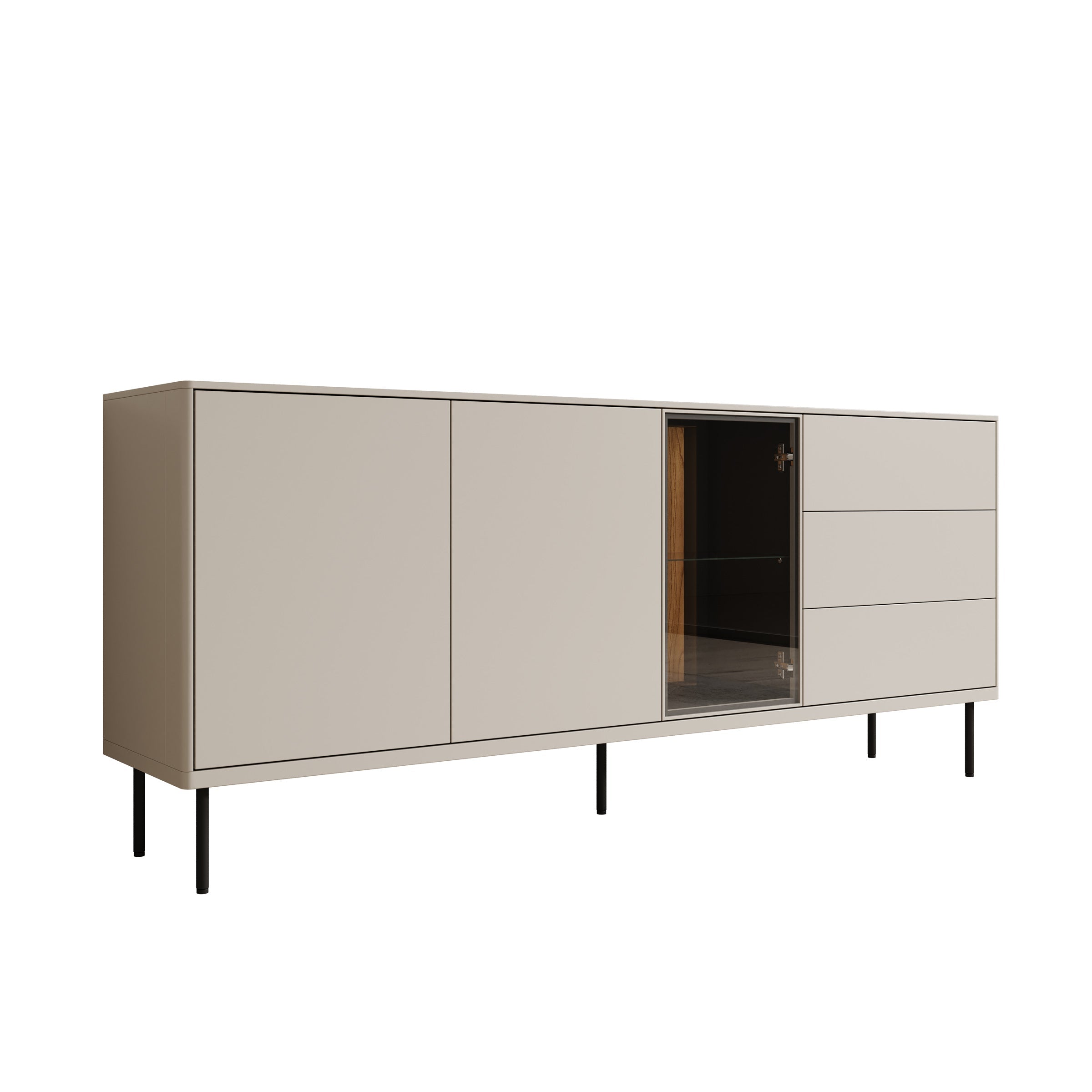 Meubella - Estrella - Dressoir - Beige - 194x41x83 cm