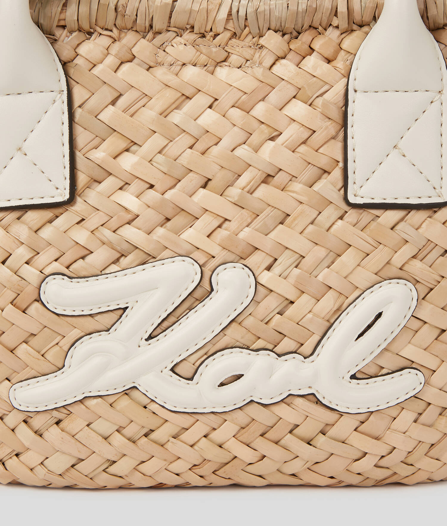 PETIT SAC CABAS EN RAPHIA K/SIGNATURE - Naturel - Cimenthe