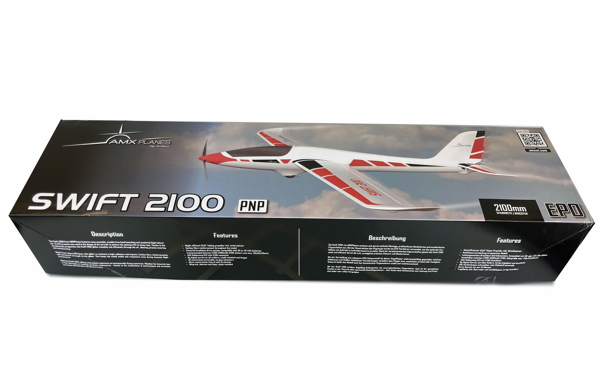 Motorsegler Swift 2100 mm PNP<br>Robuster Elektrosegler mit Brushless Antrieb