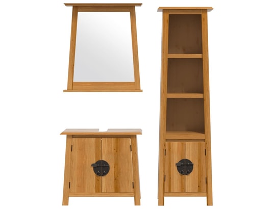 VIDAXL - Ensemble de meubles de salle de bain 3 pcs bois de pin massi...
