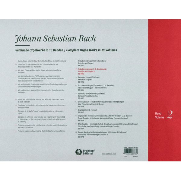 Breitkopf & Härtel Bach Sämtliche Orgelwerke 2