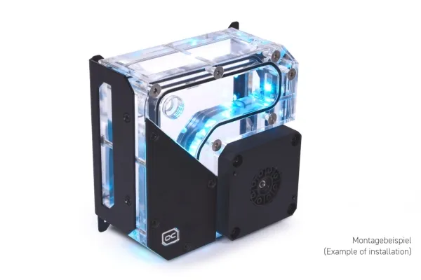 Alphacool Rise Flat Reservoir DDC ekspansionsbeholder med pumpe