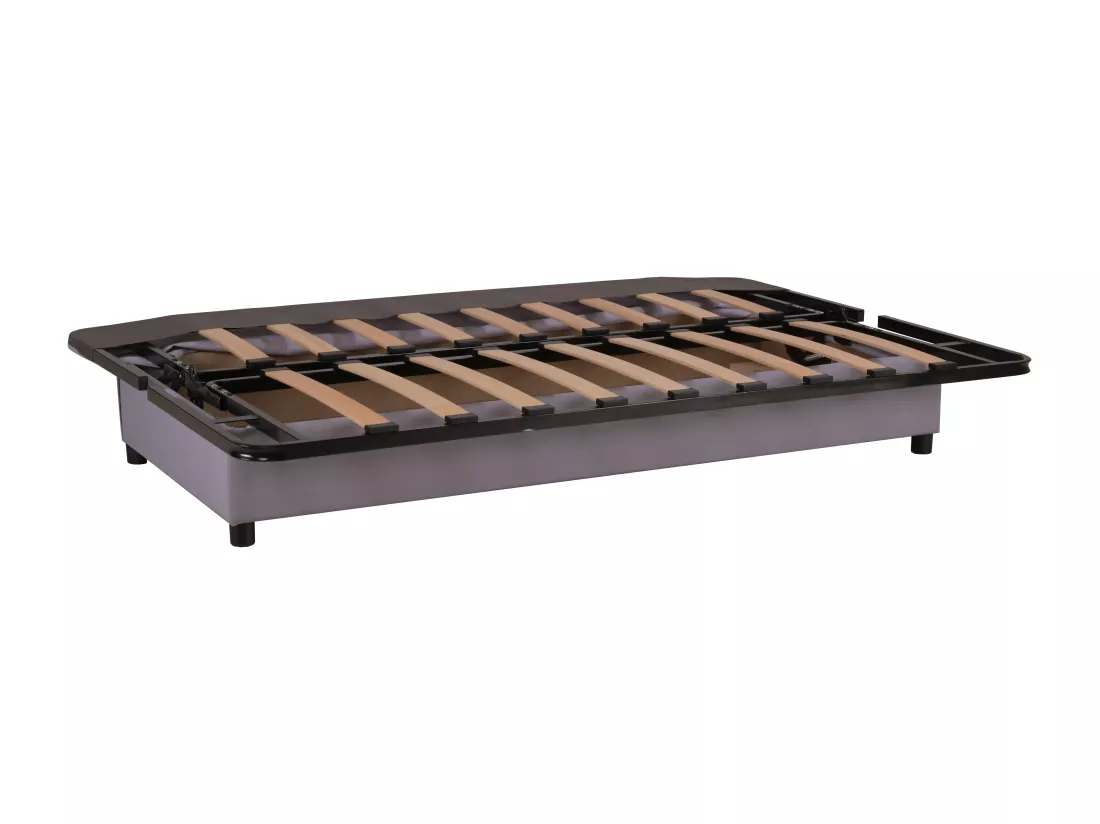 Canapé convertible clic-clac en tissu imprimé triangle gris clair FARWEST