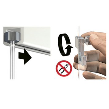 Artiteq Perlon Ophangkoord (150 cm) + haak (4 kg) voor schilderij ophangsysteem (2 stuks)