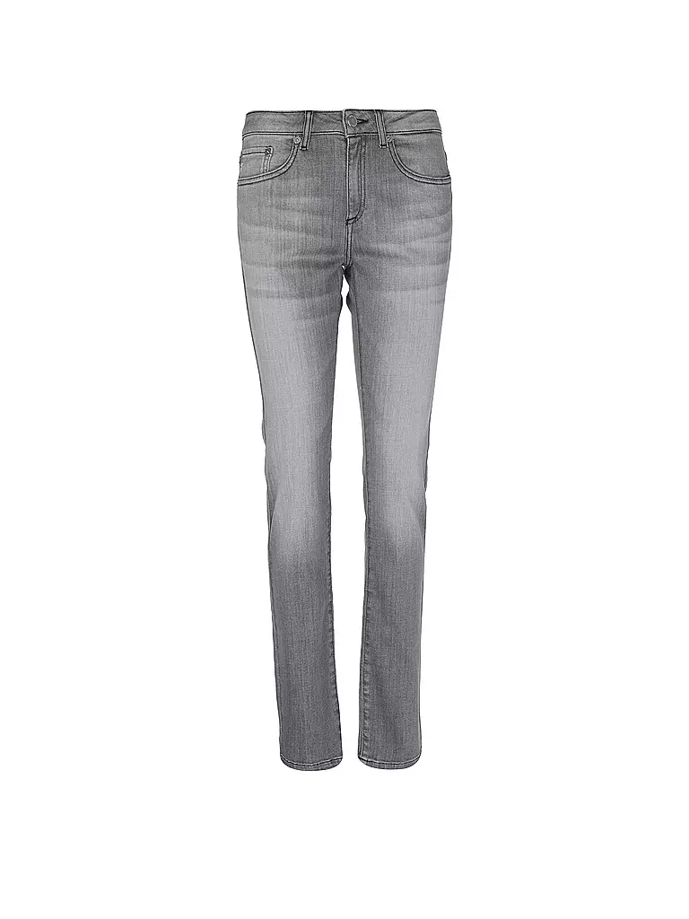 MUD JEANS Jeans Straight Fit FAYE schwarz