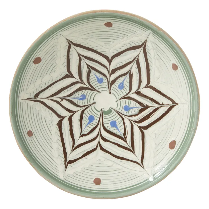 Les Petits Bohèmes Assiette en céramique fleurs | Terracotta