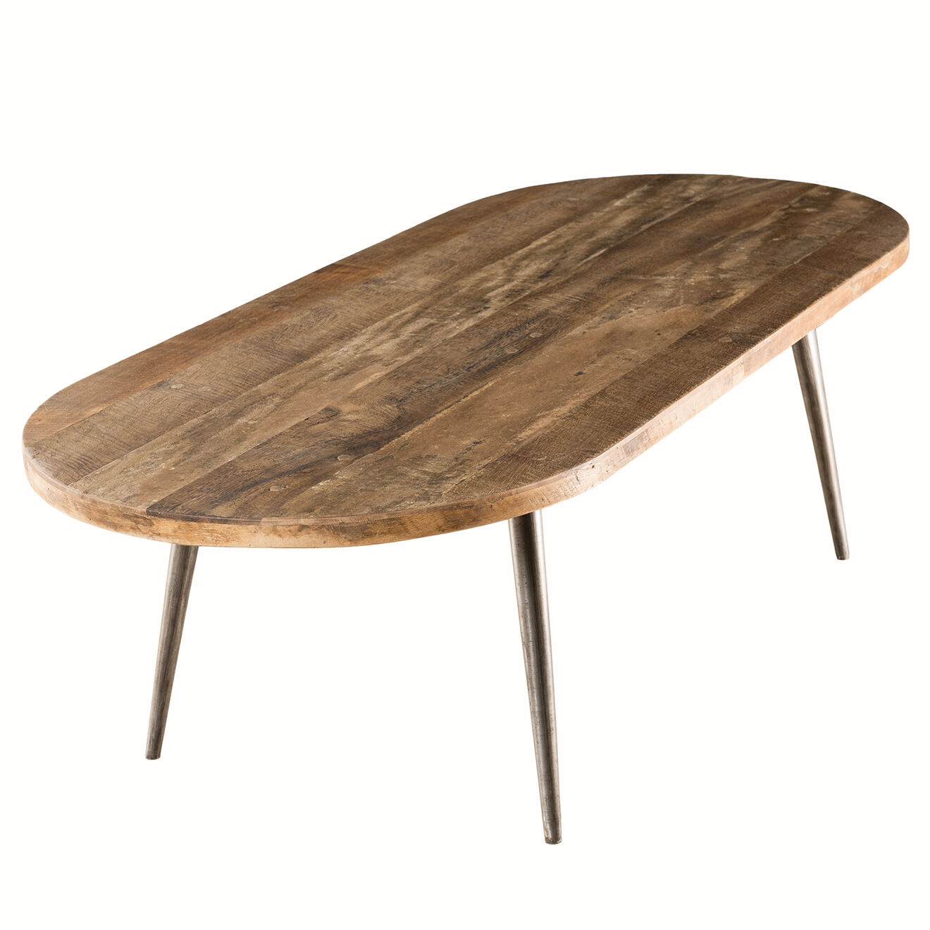 Macabane Table basse ovale Sixtine teck - 120x50x35 cm