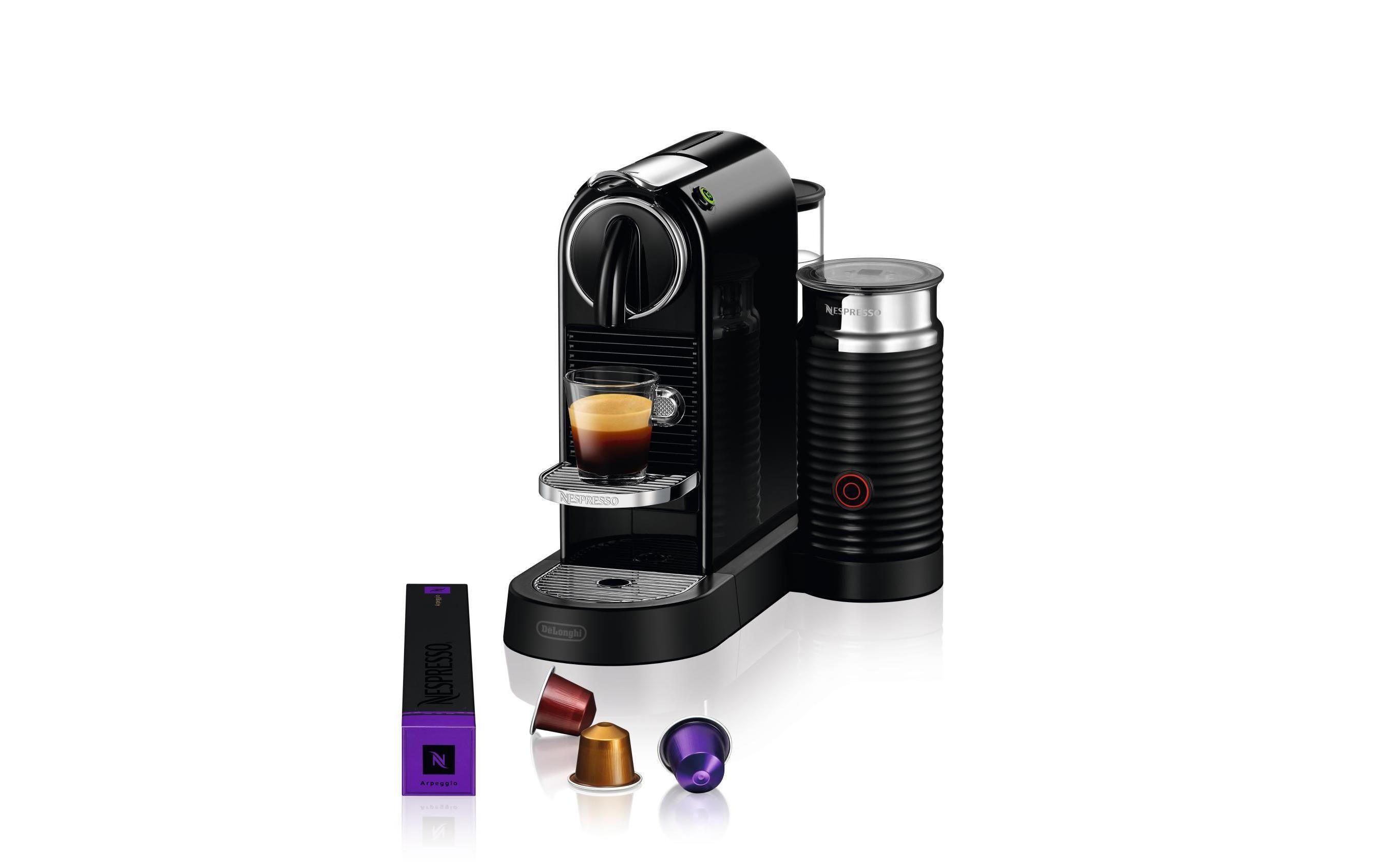 Kaffeemaschine Nespresso CitiZ & Milk EN267.BAE Schwarz<br>Elegante Kapselmaschine der Original Line mit Aeroccino-Milchschäumer