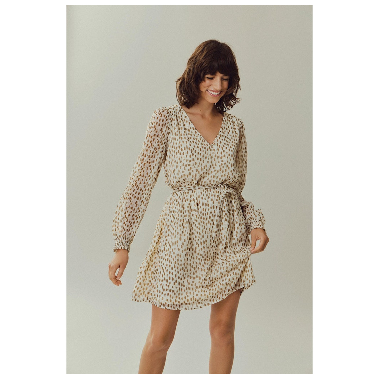 Vila VIFALIA SMOCK V-NECK L/S DRESS
